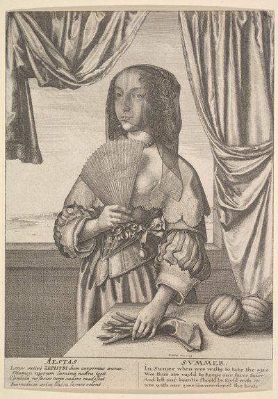 Aestas-夏季四分之三的季节，1641年。 作者 瓦茨劳斯·霍拉尔