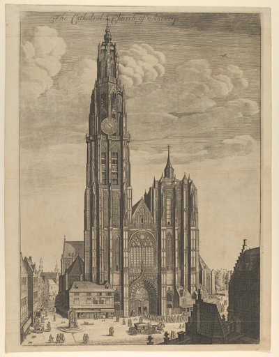 安特卫普大教堂展望与Tvrris Ecclesiæ Cathedralis，1649年。 作者 瓦茨劳斯·霍拉尔