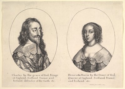 查尔斯一世和亨利埃塔·玛丽亚（Henrietta Maria），1641年。 作者 瓦茨劳斯·霍拉尔