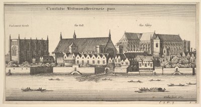 Ciuitatis Westmonasteriensis pars Westminster from the River, 1647. 作者 瓦茨劳斯·霍拉尔