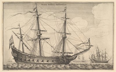 荷兰战舰，1647年。 作者 瓦茨劳斯·霍拉尔