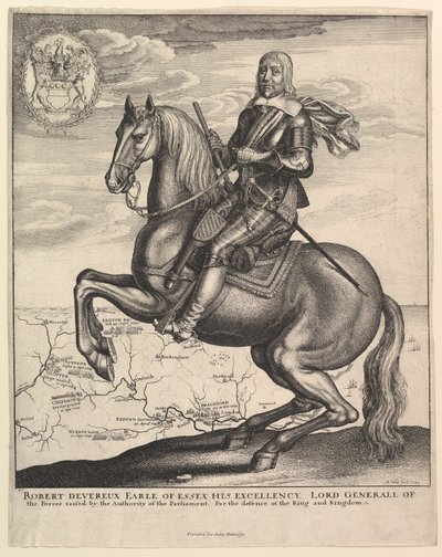 埃塞克斯郡伯爵骑马，1643年。 作者 瓦茨劳斯·霍拉尔