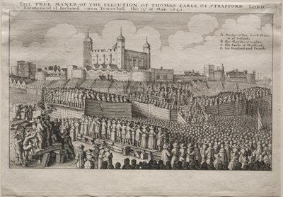 斯特拉福德伯爵的死刑，1641年。 作者 瓦茨劳斯·霍拉尔