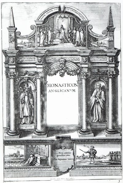 威廉·杜格代尔（William Dugdale）的“Monasticon Anglicanum”主题，第1718-23页 作者 瓦茨劳斯·霍拉尔