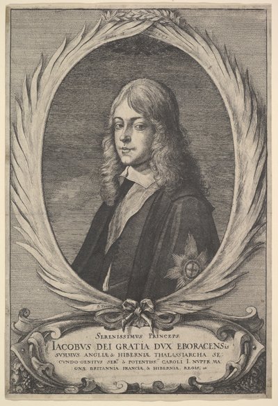 约克公爵詹姆斯（James），1651年。 作者 瓦茨劳斯·霍拉尔