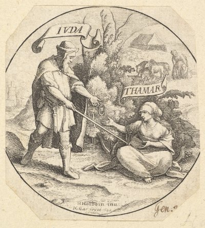 犹大和添马舰，1640年。 作者 瓦茨劳斯·霍拉尔