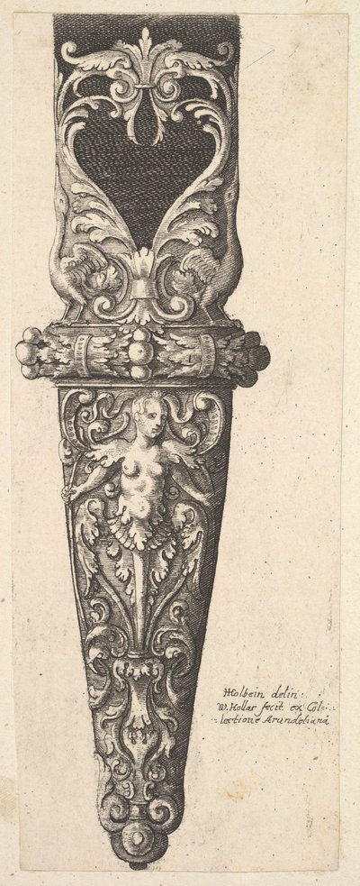 剑鞘的下部，1625-77。 作者 瓦茨劳斯·霍拉尔