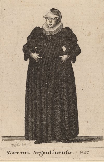 Matrona Argentinensis, 1642. 作者 瓦茨劳斯·霍拉尔