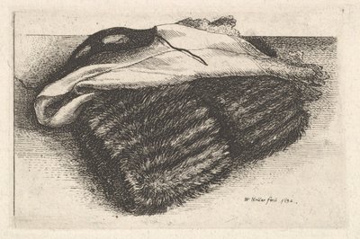 莫夫，白色方巾和面具，1642年。 作者 瓦茨劳斯·霍拉尔