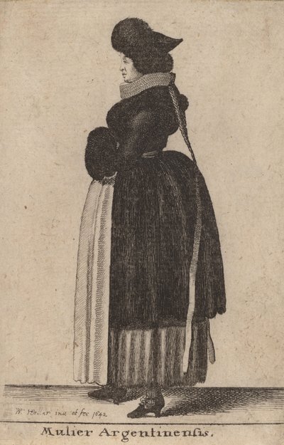 Mulier Argentinensis, 1642。 作者 瓦茨劳斯·霍拉尔