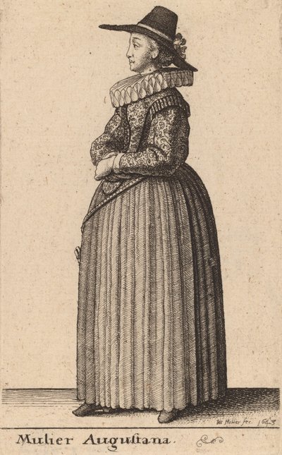 Mulier Augustana, 1643. 作者 瓦茨劳斯·霍拉尔