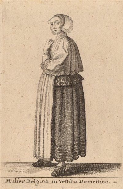 Mulier Belgica in Vestitu Domestico. 作者 瓦茨劳斯·霍拉尔