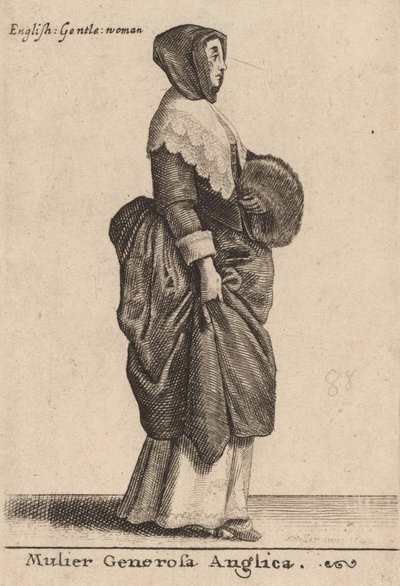 Mulier Generosa Anglica, 1642. 作者 瓦茨劳斯·霍拉尔
