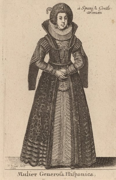 Mulier Generosa Hispanica，1644年。 作者 瓦茨劳斯·霍拉尔