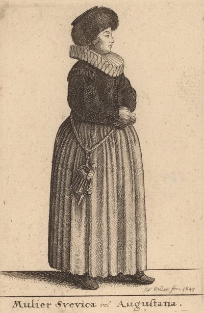 Mulier Svevica vel Augustana, 1643. 作者 瓦茨劳斯·霍拉尔
