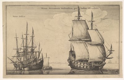 商船航行通过荷兰西印度群岛荷属东印度商船，1647。 作者 瓦茨劳斯·霍拉尔