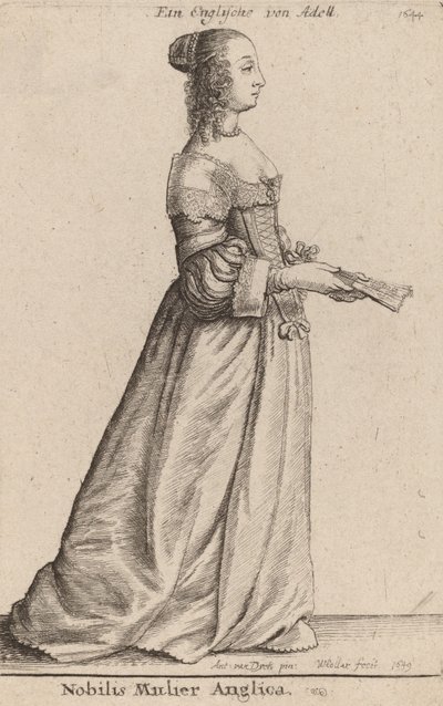 Nobilis Mulier Anglica, 1649. 作者 瓦茨劳斯·霍拉尔