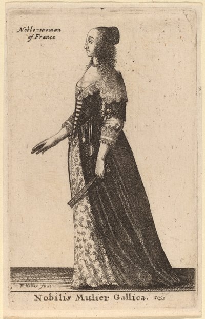 Nobilis Mulier Gallica 作者 Wenceslaus Hollar