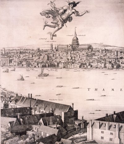 伦敦的全景图，约1670年 作者 瓦茨劳斯·霍拉尔