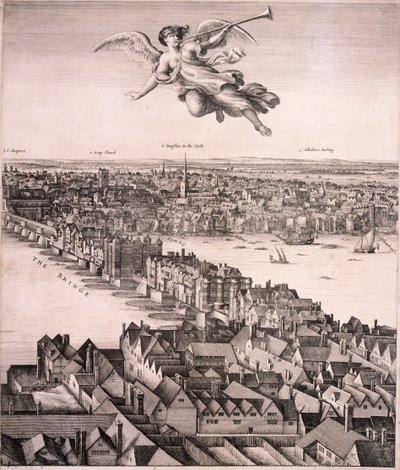 伦敦的全景图，约1670年 作者 瓦茨劳斯·霍拉尔