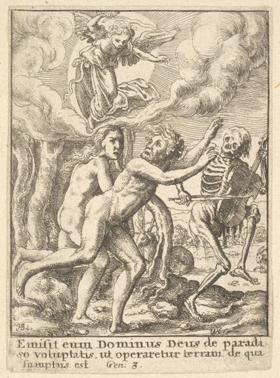 失落的天堂，源自死亡之舞，1651年。 作者 瓦茨劳斯·霍拉尔