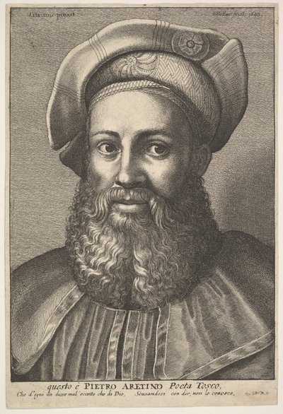 Pietro Aretino，1640年。 作者 瓦茨劳斯·霍拉尔