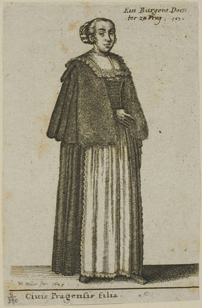 布拉格女孩 作者 Wenceslaus Hollar