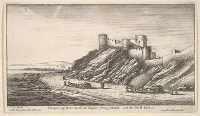 丹吉尔的约克城堡的前景，从Strand和西北方向看，1669-73。 作者 瓦茨劳斯·霍拉尔