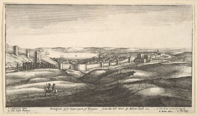 1669-73年，在白厅西山上，丹吉尔下部的前景。 作者 瓦茨劳斯·霍拉尔