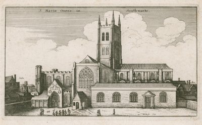 St Mary Overies，Southwark，伦敦;绘图日期为1647年 作者 瓦茨劳斯·霍拉尔
