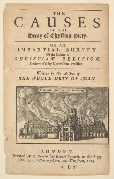 1671年或以后，莱克斯·伊格内亚（St. Pauls Burning），圣保罗·伯林（St. Pauls Burning） 作者 瓦茨劳斯·霍拉尔