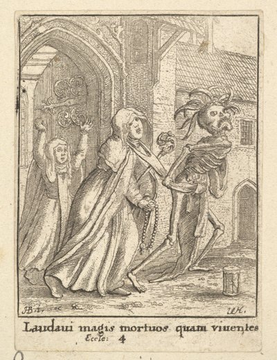 死亡舞蹈中的修道院，1651年。 作者 瓦茨劳斯·霍拉尔