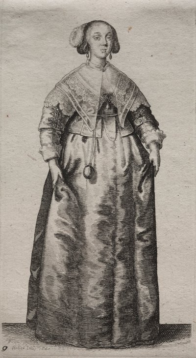 从贵族到乡村妇女，英国妇女的几种习性，1640年。 作者 瓦茨劳斯·霍拉尔