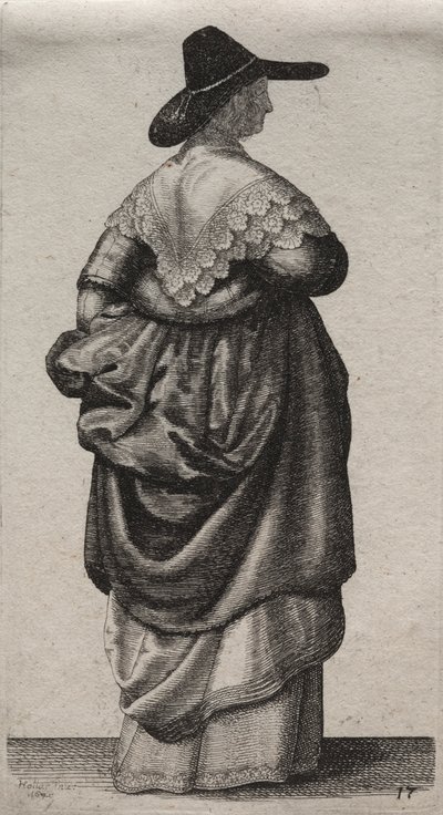 从贵族到乡村妇女，英国妇女的几种习性，1640年。 作者 瓦茨劳斯·霍拉尔