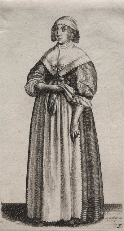 从贵族到乡村妇女，英国妇女的几种习性，1640年。 作者 瓦茨劳斯·霍拉尔