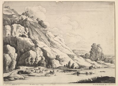 石桥，1649年。 作者 瓦茨劳斯·霍拉尔