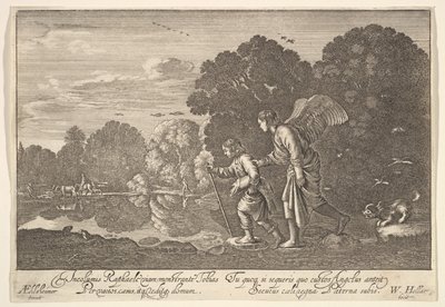 托比亚斯和天使，1644-52年。 作者 瓦茨劳斯·霍拉尔