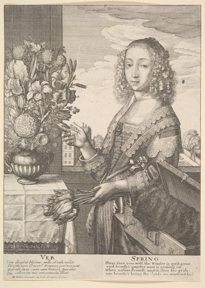 Ver-春季四分之三的季节，1641年。 作者 瓦茨劳斯·霍拉尔