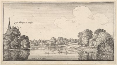 1645年，萨里郡奥尔伯里附近的乡村景色。 作者 瓦茨劳斯·霍拉尔