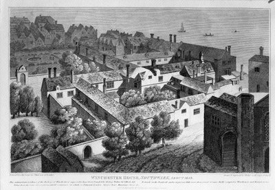 温彻斯特大厦，南华克大约1649年，1812年出版 作者 瓦茨劳斯·霍拉尔