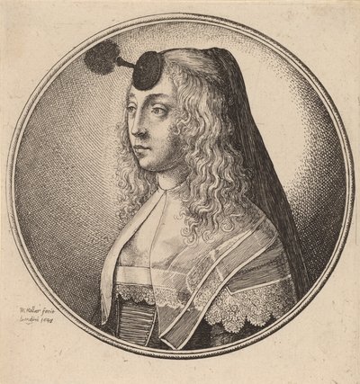 安特卫普的女人，1643年。 作者 瓦茨劳斯·霍拉尔