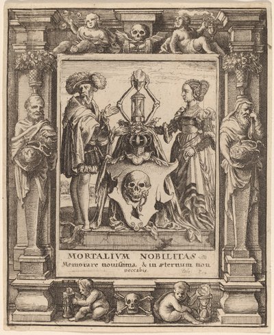 死神的纹章 作者 瓦茨拉夫·霍拉尔（Hans Holbein the Younger） 亚伯拉罕·范·迪彭贝克（Abraham van Diepenbeeck）之后