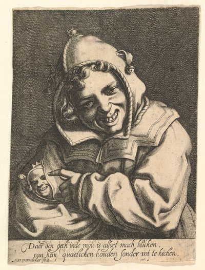 笑傻瓜，约。 1612。 作者 Werner Jacobsz。范登瓦尔克特