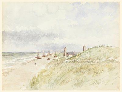 绘画，荷兰卡蒂维海岸，1887 年 8 月 21 日 作者 小惠特尼·沃伦