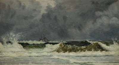 恶劣天气--日德兰海岸，1884年。   作者 惠特沃斯·沃利斯