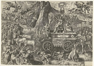 和平战车，1577 年
Pacis triumphantis delineatio（物体上的标题） 作者 威廉·范·海赫特（一）