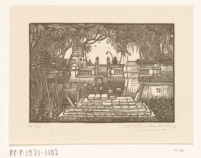 巴厘岛辛格拉加附近的墓地
巴厘岛公墓 作者 Wijnand Otto Jan Nieuwenkamp（艺术家签名）