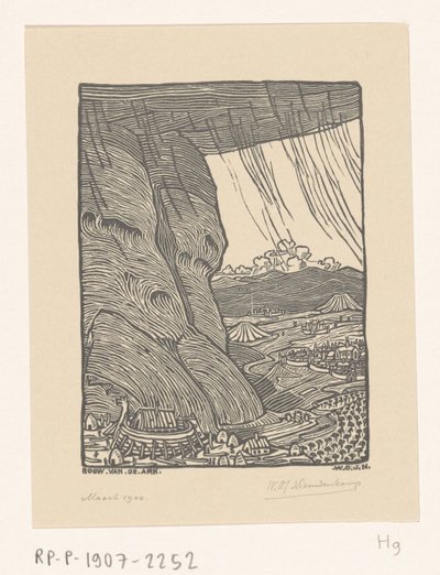 诺亚方舟的建造 方舟的建造（原标题） 作者 Wijnand Otto Jan Nieuwenkamp（艺术家签名）