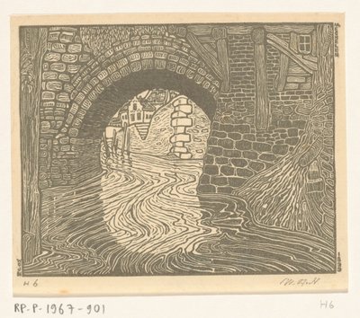 梅赫伦大桥（原标题） 作者 Wijnand Otto Jan Nieuwenkamp（艺术家签名）