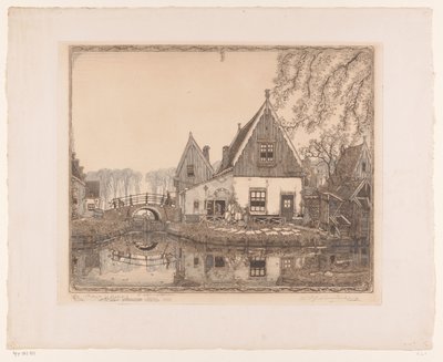 漂亮的锁（实物上的原标题） 作者 Wijnand Otto Jan Nieuwenkamp（艺术家签名）